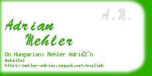 adrian mehler business card